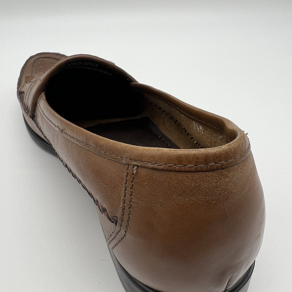 Hush Puppies Men's Loafers Brown Leather Tassel Kiltie Apron Toe Slip On 9.5M - Picture 12 of 16